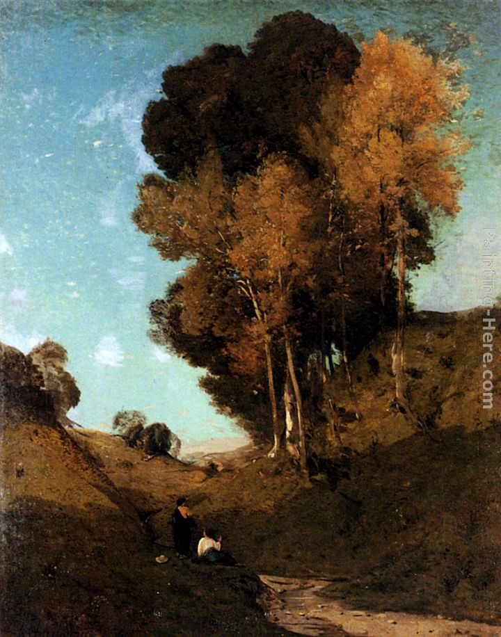 Henri-Joseph Harpignies Ravin, Souvenir De La Campagne De Rome